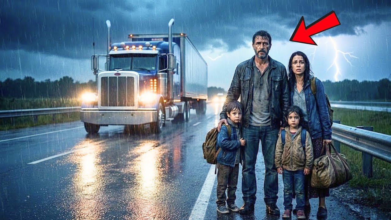 A Truck Driver Saw a Family Walking in the Rain — One Decision Changed Their Lives