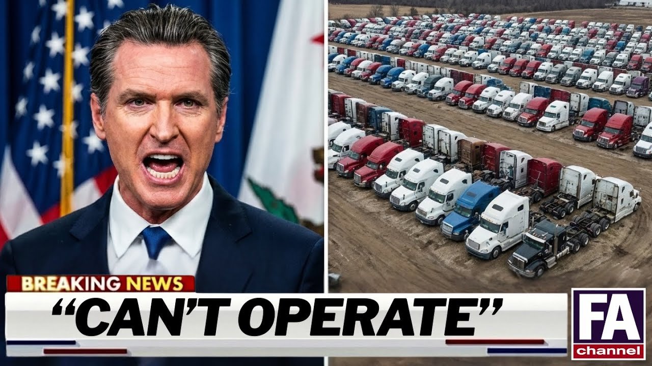 Governor Of California PANICS As Trucking Industry COLLAPSES!