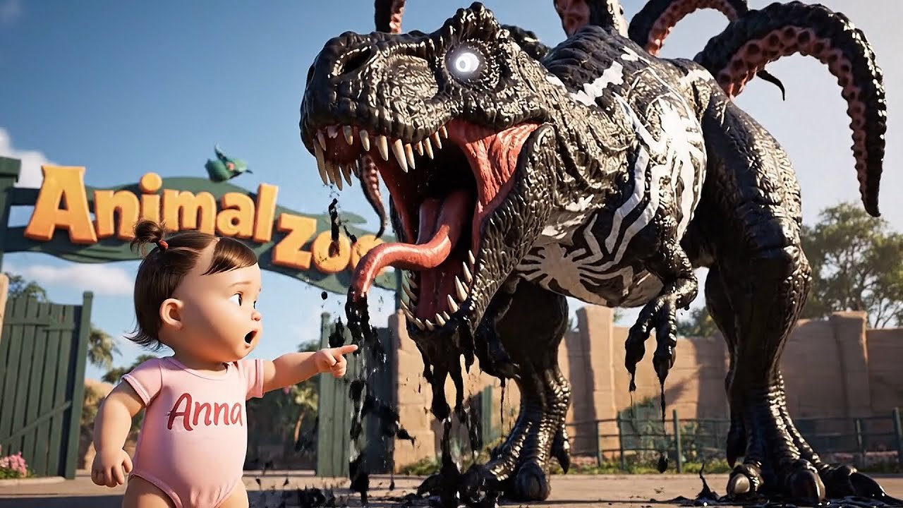 Dinosaurs in the Zoo | Dont Put Hands in the Zoo Song | Good Advice for Kids | Baby Anna Kids Songs