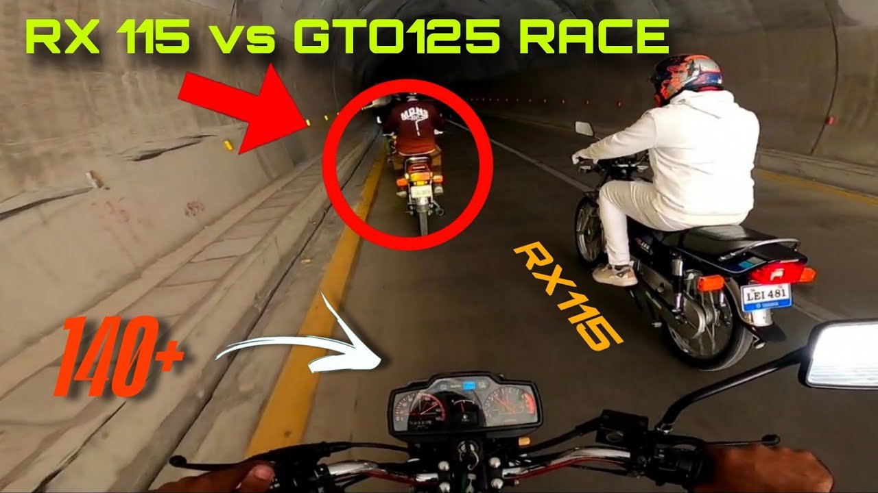 Kawasaki GTO125 Yamaha RX115 Friendly Races in ATTABAD TUNNEL HUNZA 🔥 | AMMAR THE BIKER