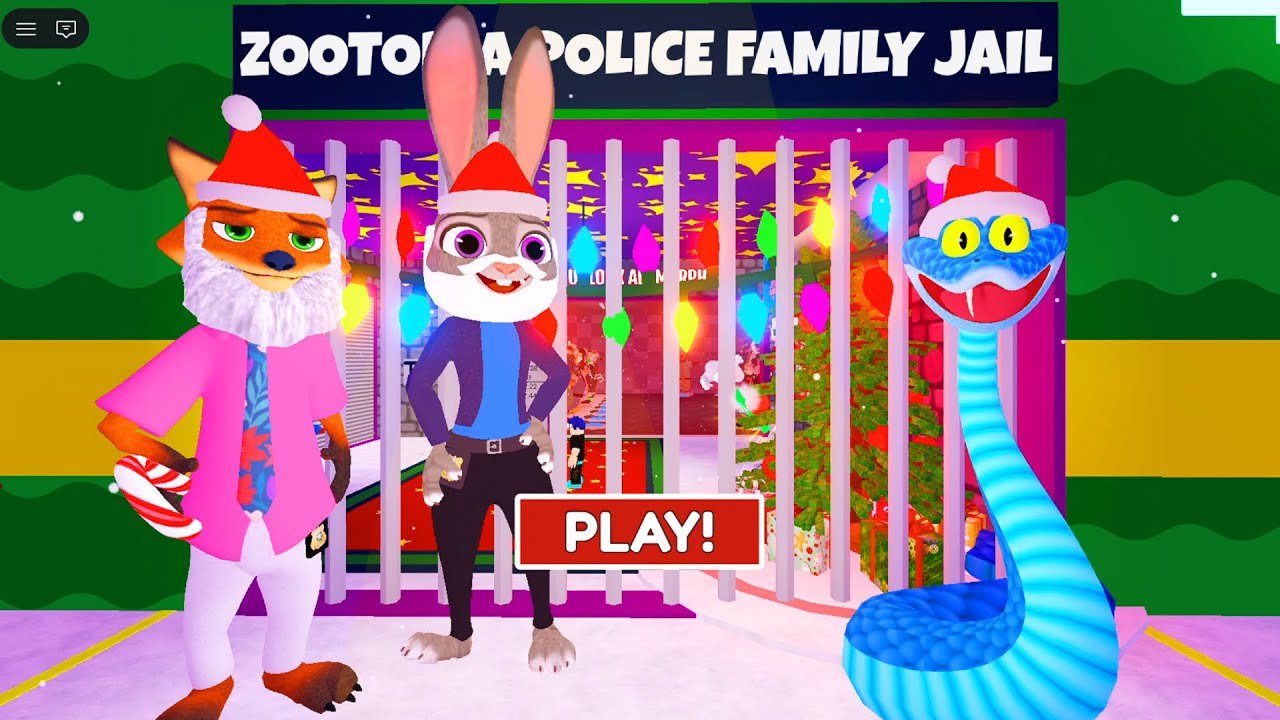ZOOTOPIA POLICE FAMILY 2 PRISON RUN! #roblox #obby #zootopia #zootopia2