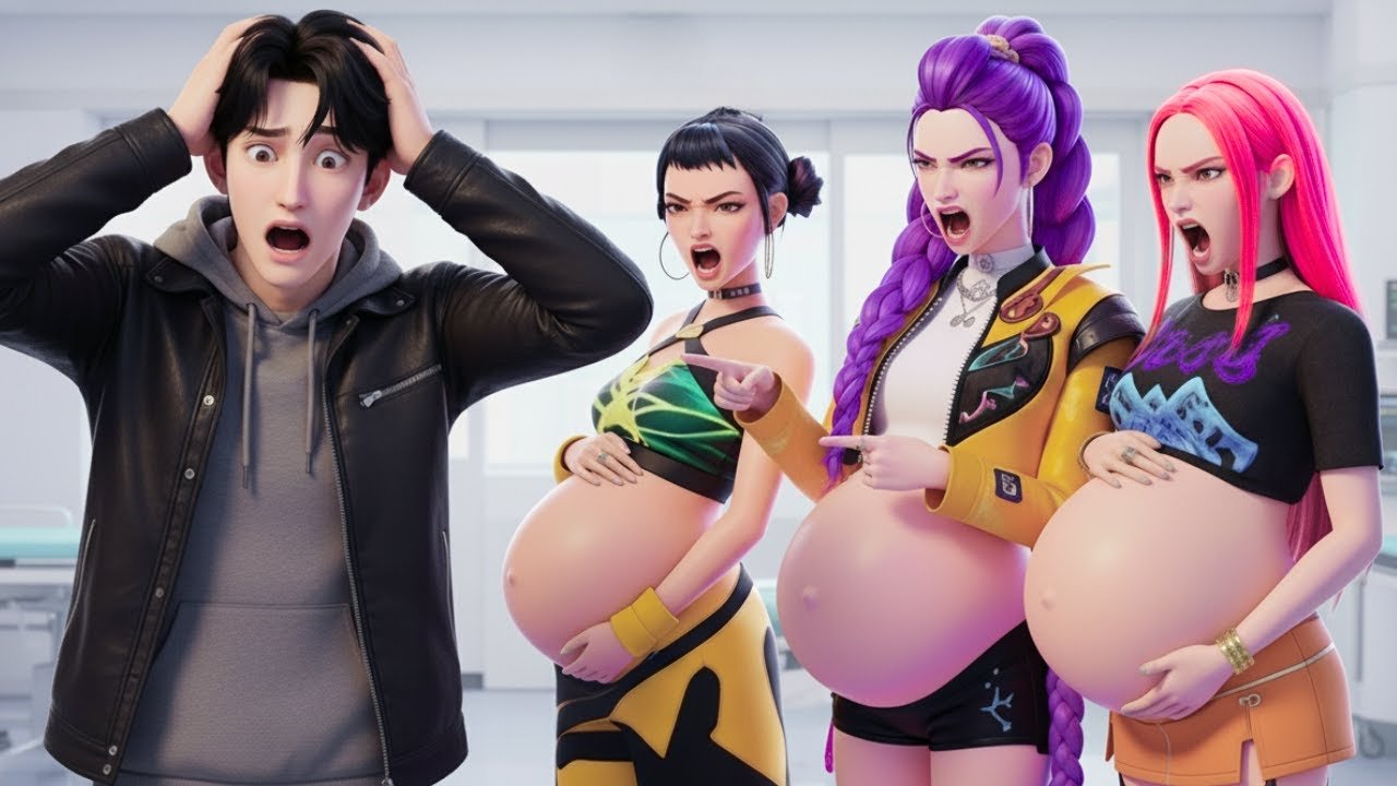 Pregnant Rumi, Mira, and Zoey Face Danger from a Strange Doctor at Huntrix Hospital