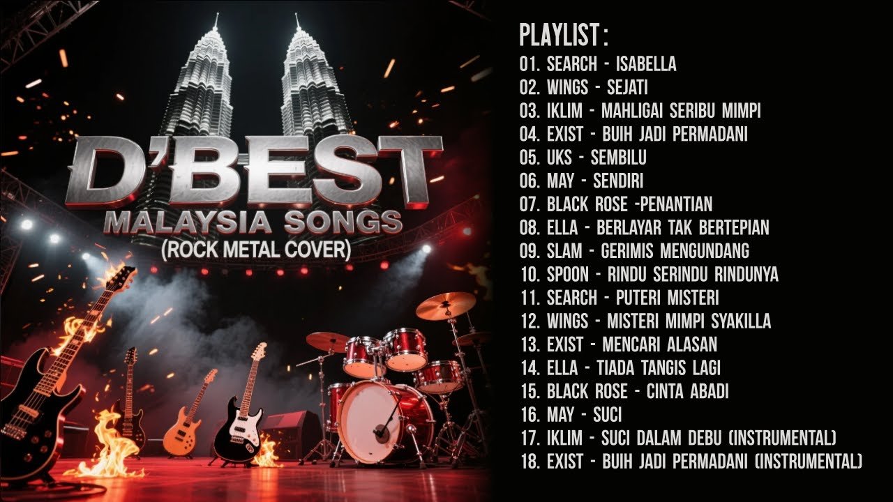 D'BEST MALAYSIA SONGS ROCK METAL COVER | EWAI...