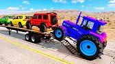Flatbed Truck McQueen | Transportation with Truck - Pothole vs Car #22 | BeamNG.Drive Gameplay