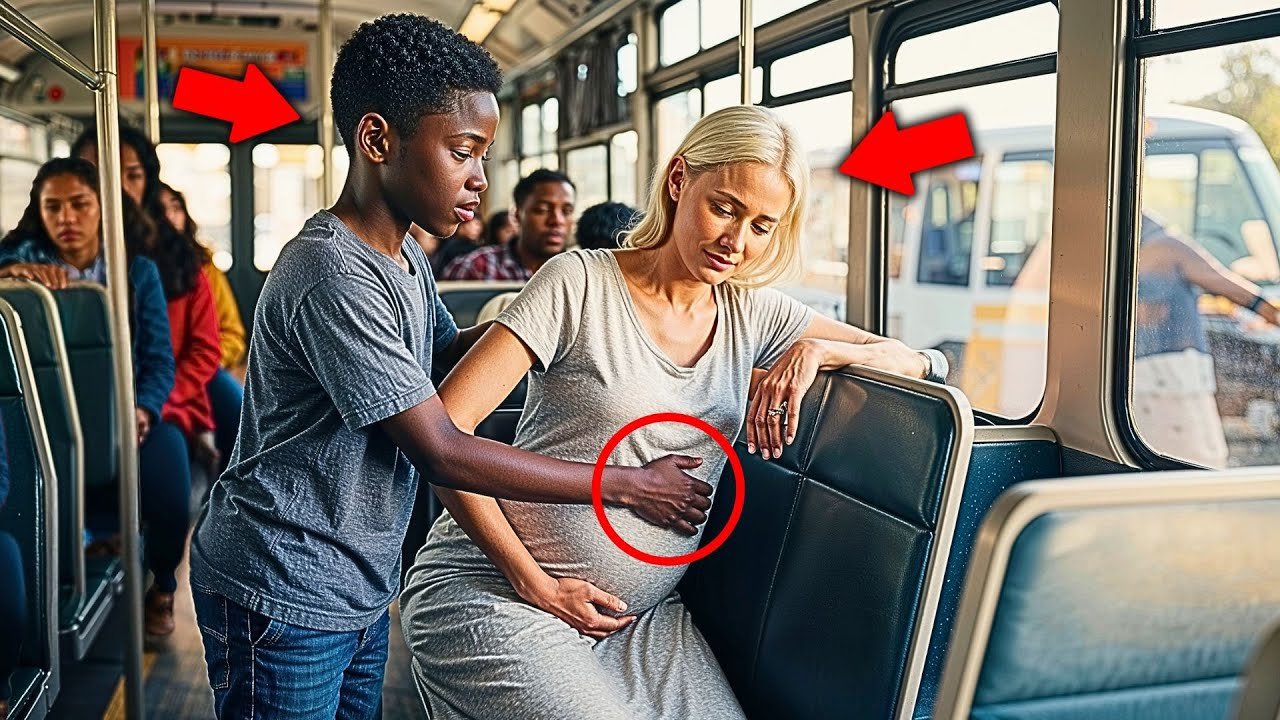 Black Boy Gives Seat to a Pregnant Lady. Later, She Calls For Her Millionaire Husband...