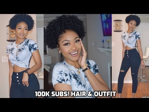 HIGH PUFF on MY TYPE 4 HAIR & OUTFIT + REACHI...