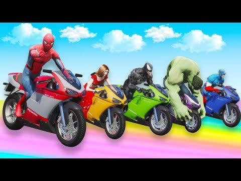 Spider-Man Takes on Spiral Bridge Stunt! 🏍🚗 Bike & Car Challenge