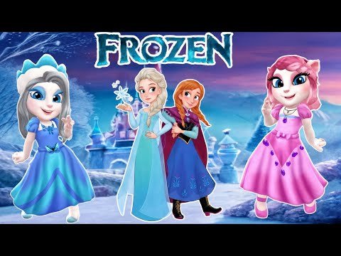 FROZEN Blue 💙 ELSA vS Pink 🩷 ELSA || My Talking Angela 2 😻 || New Update || Cosplay ||