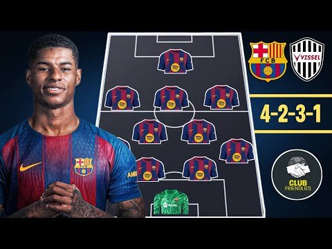 🔵 BARCELONA VS VISSEL KOBE 🔴 | PREDICTED LINE-UP With RASHFORD | CLUB FRIENDLY MATCH 2025 #4231