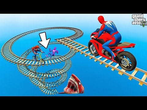 SPIDERMAN's INSANE Motorcycle Stunt on Spiral Bridge in 24 Hours 🚜🏍 SUPERHERO's Funny Challenge