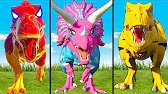 EPIC Spiderman T- Rex Evolution vs Dinosaurs Jurassic World: Indominus Rex Color Pack vs King Shark