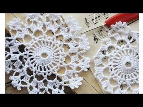 وحدة كروشيه لعمل مفرش سفره او سرير مع شرح الباترون وطريقة التشبيك